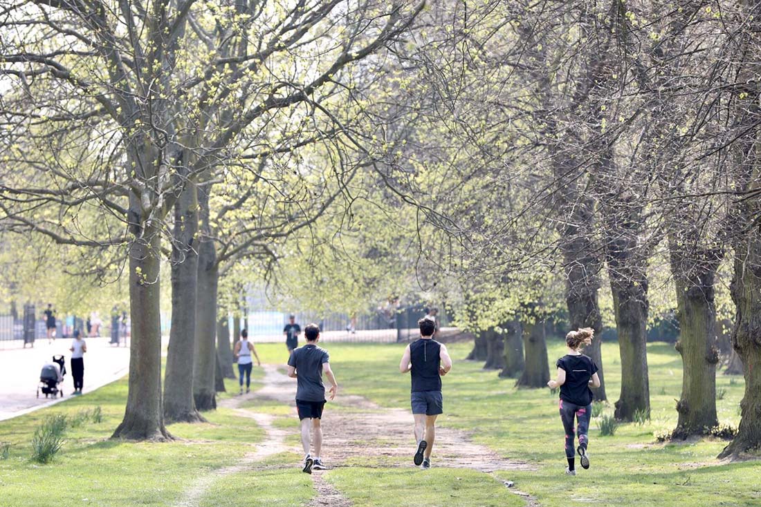 Runners in Victoria Park